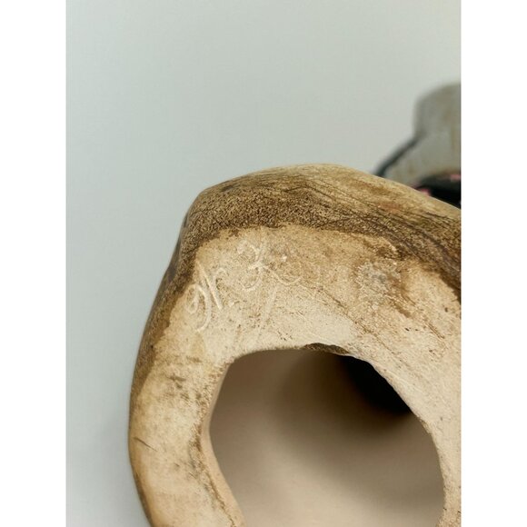 Eskimo Ceramic Hand Painted Girl & Boy Figures, Set of 2 Alaskan Winter Art - Picture 14 of 15